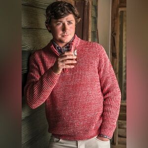 Onward Reserve Longleaf Men's Red Knit Sweater. NWT.